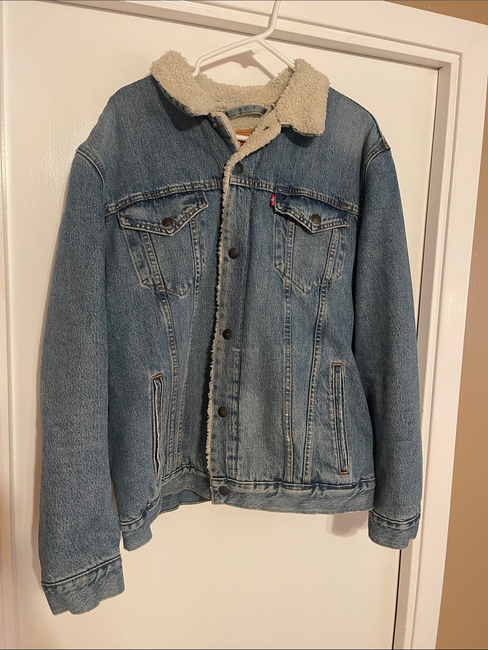 Levi's Blue Sherpa-Lined Denim Jacket